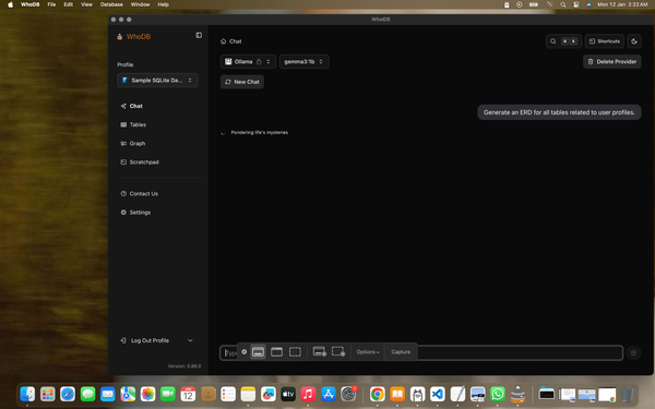 WhoDB with Offline AI